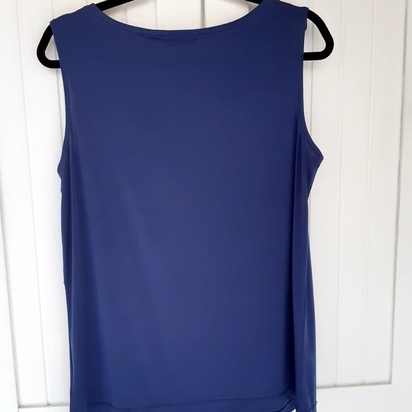 Apostrophe Drap Front Blouse Tank, Size M - Picture 5 of 7